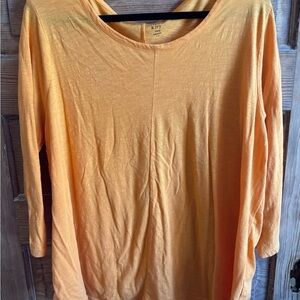 Crown & Ivy Sunlit Orange Blouse